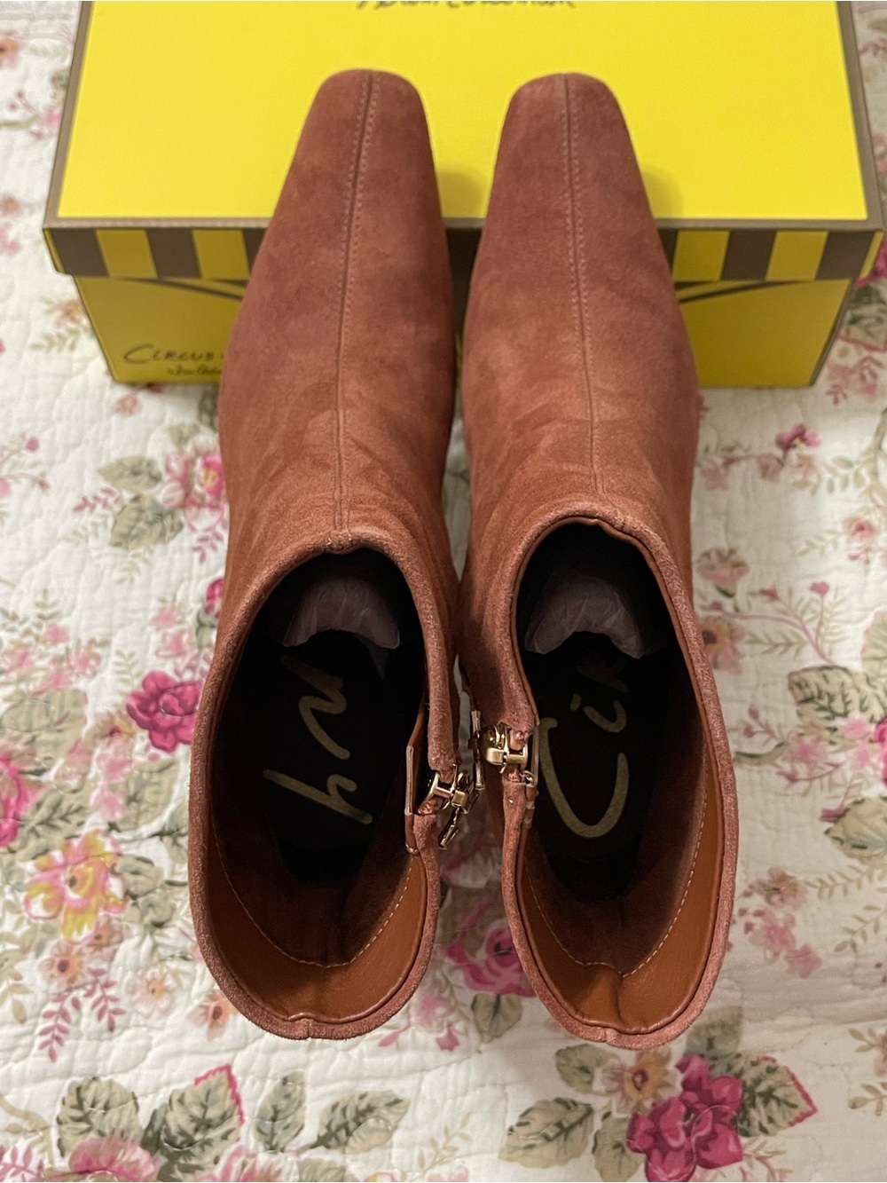 Circus NY by Sam Edelman Women's Laura Suede Ankle Boots in Cognac WORN ONCE - Picture 4 of 8